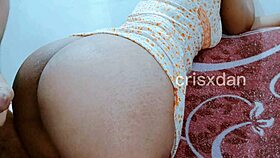 Horny latina brunette seduces big-cocked neighbor for homemade anal.