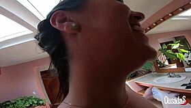 just casually following and catching sophia wolf, that hot latina with a big ass, during her steamy bath.