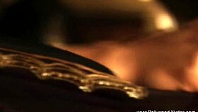 brunette tall lady enjoys a ritual of dancing and teasing in softcore nude