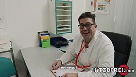 Fake doctor fucks petite brunette patient