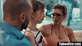 young cheerleader forced into hardcore sex by milf coach & husband