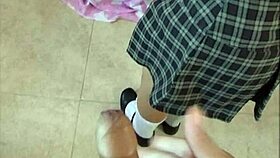 mexican schoolgirl found alone at home after school in uniform