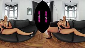 chubby blonde with big tits gets doggystyle and cowgirl in bathing