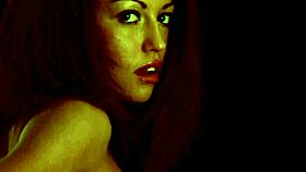 the classy russian babe in stockings touches herself elegantly