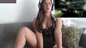 Hot Girl Playing Playstation
