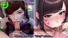 D.Va'S Edging Game With Light Femdom And Submissive Endings!