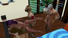 my cuckold sims with old group threesome