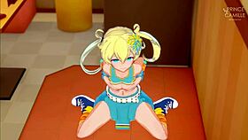 in the dressing room with emo moegi - kiratto pri chan.