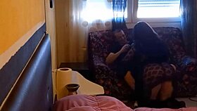 Teen sucks big cock and swallows cum in hardcore blowjob