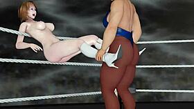 beautiful wrestler competes in anime style match at smplace com