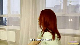 naughty redhead stepdaughter says fuck me hard in missionary close up