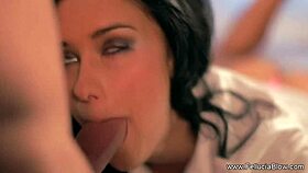 Lustful blowjob leads to cumshot swallow