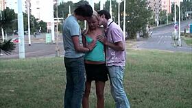 Unbelievable! Public teen 18+ orgy shocks on the street!