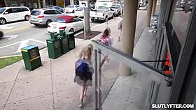 stepmom and stepdaughter suck officer