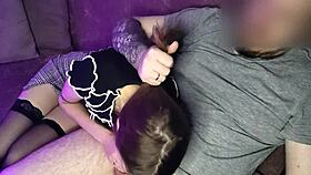 Got horny watching girl nearby and fucked her mouth hard - Sunako Kirishiki.