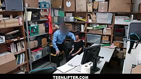 Penelope, caught shoplifting, fucks guard! No police!