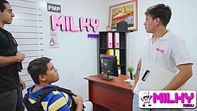 Horny Redhead Sucks Cock In Police Station With Passionate Emotions