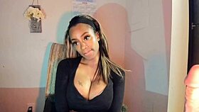 tattooed milf feels pleasure with big tits