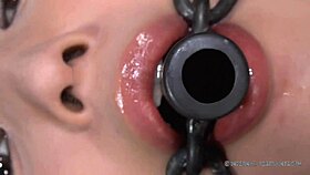 Magnificent eastern minx is cuddling her huge boobs