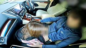 wife sneaks out of gym for quick car creampie with lover
