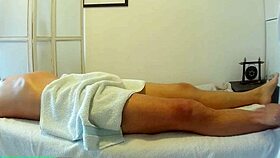 real asian massage in uniform... happy endin' surprise!