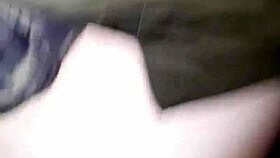 Amateur couple fucks in public parking, pussy exposed outdoors