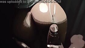 Sexy redhead passionately receives a massive black cock creampie