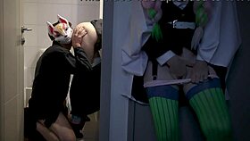 Mitsuri secretly watches Tanjiro slam Shinobu hard in the toilet. Bella Hentaigirl captures every wild doggystyle moment in this quickie!