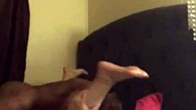 Fat BBW with big tits slayed by slim black guy