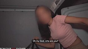 that brunette student bent over in the car, getting roughly fucked doggystyle with a facial