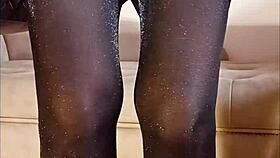 I love peeing in shiny pantyhose for free fetish fun.