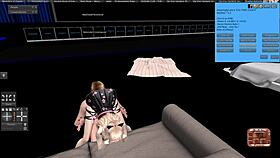 in second life, incredible sex with a girl with beautiful breasts and amazing face