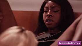 amazing interracial lesbian babes aiden ashley anne amari enjoy deep pussy licking and hard fingering