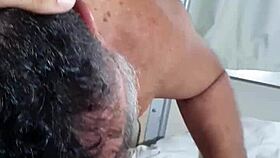 i'm really enjoying sucking on that hairy guy's big dick, you know?