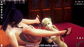 I-I watched Marie Rose and Nyotengu licking each other's pussies in this lesbian close-up