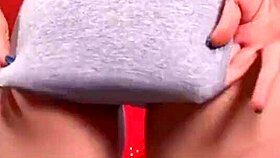 Blonde Girl Wets Her Panties With Intense Urination