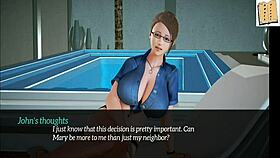 in my new family 13, teen gives handjob with big ass and cumshot