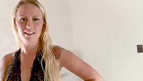 Layla Love feels intense pleasure swallowing huge cum from big cock POV