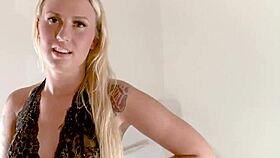 Layla Love feels intense pleasure swallowing huge cum from big cock POV