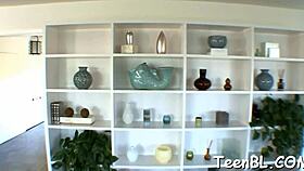 i watch gorgeous teen rub her pussy before deepthroat blowjob