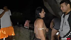 Ksal hot went to beach at night for fucking