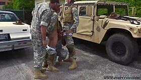 Army men fucking in the shower