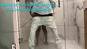 Royal b loves daddy dick and his cum, squirting from that monster cock in rough interracial action 😍💦