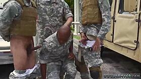 Army men fucking in the shower