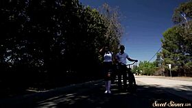 Want to watch this petite teen 18+ in a glamourous fucking and fingering scene?