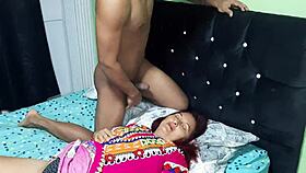 I wake my stepmother with cock in mouth for deepthroat, blowjob, tits action 😏