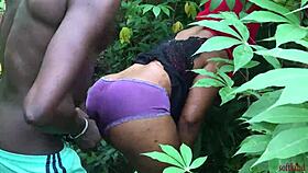 Exclamatory-Raw Softkind Slamming Stepmom from Behind in the Bush!