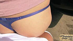 Amazing teen pickup in public outdoor reality show