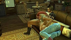 Cowboy riding hard at dude ranch with big cock action! 🤠