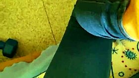 It gives stunning Latina feet a hardcore footjob and sock cumming